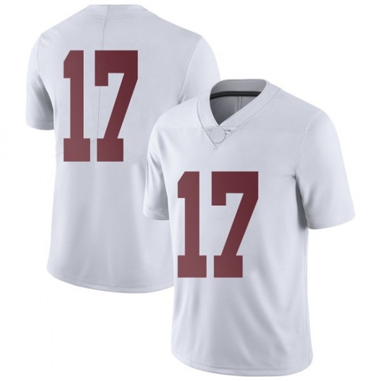 Alabama Crimson Tide Men's Jaylen Waddle #17 No Name White NCAA Nike Authentic Stitched College Football Jersey IT16W25WL